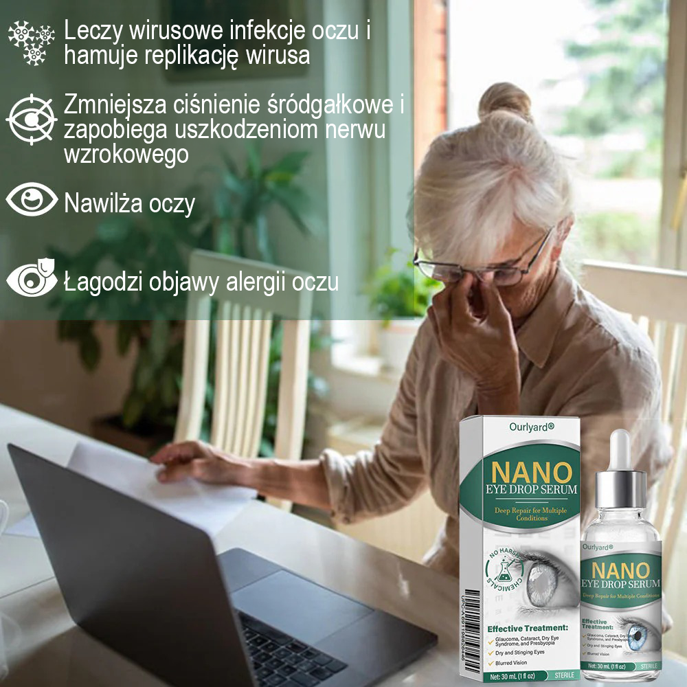 👩⚕️Serum kropli do oczu Ourlyard® Nano ✅Zatwierdzone przez FDA (nadaje się na starczowzroczność, zespół suchego oka, jaskrę i zaćmę) 👀